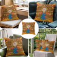 thumbnail image 4 of Throw Pillow Covers, Fall Thanksgiving Decorative Throw Pillow Covers 20x20 Inch, Straw Man Pumpkins Autumn Leaves Country Square Linen Pillow Cases for Couch/Living Room/Sofa, 4 of 9