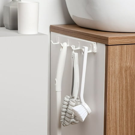 

Xinduolei Creative Adjustable Hook 4 Hooks Kitchen Bathroom Free Punching Hooks Back Door