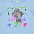 thumbnail image 4 of Inktastic Palm Bay Florida Cute Swimming Manatee Boys or Girls Baby T-Shirt, 4 of 5