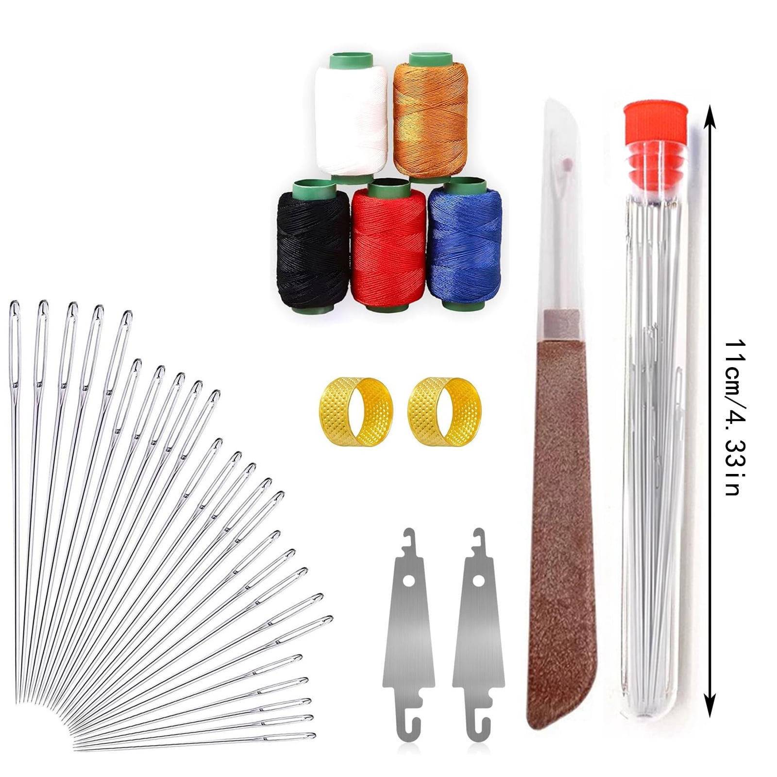 Sewing Kit, 36 PCS Big Eye Stainless Steel Needles for Hand Sewing, 2025 Beginner-Friendly Professional Stainless Steel Sewing Needles Kits, DIY Hand Craft Set for Handcraft Lovers(3 Sets)