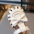 thumbnail image 5 of Bow Princess Flats Sandals for Toddler Girls Little Child Bowknot Closed Toe Summer Dress Shoes White, 5 of 7
