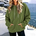 thumbnail image 3 of YTCAMLO Womens Oversized Sweatshirt 2026 Fall Winter Fleece Hoodies Long Sleeve Drawstring Hooded Pullover with Pockets, 3 of 5