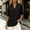 Black, variant on Women's Summer Shirts Casual Loose V-Neck Fixed Roll Cuff Short Sleeve Solid Color Blouses Lightweight cotton Linen Curved Hem Short Tops for Office Daily Wear