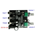 thumbnail image 4 of 2Way 2CH 2 in 1 Out Stereo Audio Signal Mixer Mixing Board for One Way Reverb Output Headset Amplifier with Case, 4 of 6