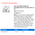 thumbnail image 2 of Auto Trans Master Repair Kit - Compatible with 1971 Chrysler 300 7.2L V8, 2 of 2