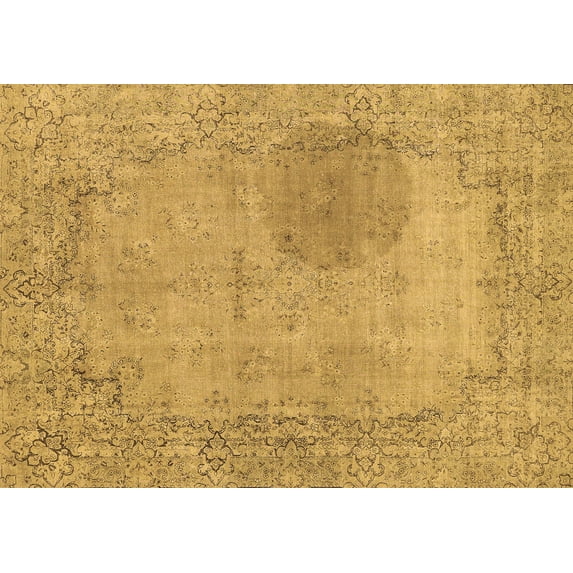 Ahgly Company Indoor Rectangle Abstract Brown Modern Area Rugs, 5' x 7'