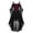 Wine, variant on SwiftWear Women's Halloween Gothic Cold Shoulder Dress Plus Size Lace-Up Corset Dresses with See-Through Chiffon Sleeves & High-Low Hem​