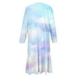 thumbnail image 6 of Zylanna Girls Long-Sleeve Tiered Maxi Dress, Starry Sky Gradient Prints Pockets Design Spring/Fall Multi-Color Girls' Casual Wear Purple Size 5, 6 of 6