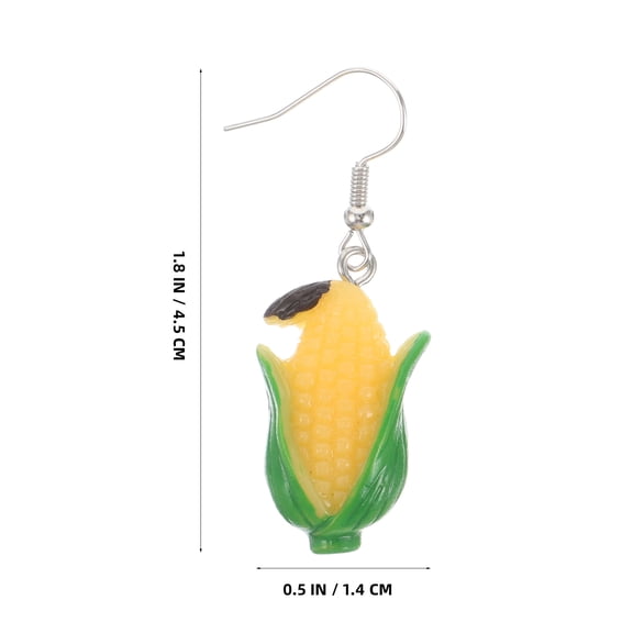 UPOUART 1 Pair Lightweight Resin Corn Shape Dangle Earrings for Women, Fun and Stylish Multi-Accessory Jewelry