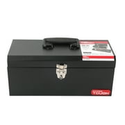 Hyper Tough 16-inch Black Metal Tool Box with Removable Tool Tray
