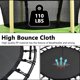 thumbnail image 3 of Zimtown Trampolín para niños de 55", con red de cerramiento, verde/amarillo Zimtown Trampolín, 3 of 6