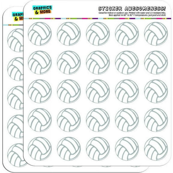 Volleyball 50 1" Planner Calendar Scrapbooking Crafting Stickers