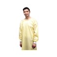 thumbnail image 1 of Robes d'Isolation Résistantes aux Fluides Niveau 2 Tissu 3.1oz Multi-Usage avec Poignets Tricotés 99/1 Couleur Poly/carbone Jaune 3's/pack, 1 of 4