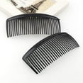 thumbnail image 2 of 6 paquetes de peine de giro francés, peines laterales de plástico SourceTon con peine de 29 dientes, peines de pinza para el cabello para accesorios de cabello fino para mujeres, color negro, 2 of 5