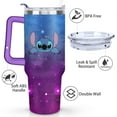 thumbnail image 3 of 40oz Cartoon Movie Stainless Steel Tumbler with Lid and Straw,Spill Proof Cartoon Travel Cup for Cartoon Lovers Double Wall Vacuum Insulated Coffee Mug with Handle Purple, 3 of 7