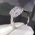 thumbnail image 3 of Princess Cut Simulated Diamond Ring Wedding Jewelry Electroplating Finish Individually Packed Metal Ring Metal, 3 of 5
