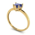 thumbnail image 2 of Clara Pucci 14K Yellow Gold Solid Gold Tanzanite Solitaire Anniversary Ring for Women - 1.25 cttw Heart Cut, 2 of 8