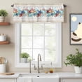 thumbnail image 2 of Blue Starfish Beach Kitchen Curtain Valances for Windows Farmhouse Short Curtains, Summer Coral Conch Coastal Retro Beige Rod Pocket Valance Curtain for Bedroom Cafe Living Room 54"x18", 2 of 8