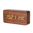 thumbnail image 5 of GOOHOCHY Room Clock LED Alarm Clock Bamboo Brown 1Pack 5.9X1.6X2.8in, 5 of 8
