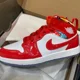 thumbnail image 1 of N I-K-E A i r-Jor-dan 1 Mid SE Shoes Chile Red White Pollen DC7249-600 IN HAND SHIP, 1 of 2