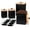 4 Pack, variant on Black Canisters Set for Kitchen Counter, Airtight Metal Storage Containers with Lids, Flour Sugar Tea Coffee Spice Storage