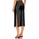 thumbnail image 5 of Falda para Mujer, de Satén de Seda, Elástica, de Cintura Alta, Estilo Informal, de Guepardo. Negro M, 5 of 6