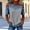 Gray, variant on Women's Casual Round Neck Short Sleeve Blouse Solid Color Loose Fit Spring Summer Top