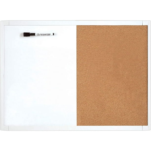 Quartet Combination Whiteboard & Corkboard, Color Selected For