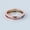 Rose Plated, variant on Rainbow Sapphire Eternity Ring, Princess Cut Channel Set Engagement Band Ring, 18k Gold Filled Ring, Cocktail Ring, Multi Color Stackable Ring.