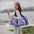 thumbnail image 6 of Bingfone flower crystal Skull Print Travel Duffel Tote Bag,Waterproof Shoulder Weekender Bag For Women and Men Swim Sports Travel Gym Bag，Foldable and expandable bag Lightweight, 6 of 7