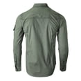 thumbnail image 3 of ZIMEGO Men's Stretch Flex Slim Color Washed Vintage Rugged Fashion Button Shirts, 3 of 6