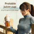 thumbnail image 4 of Exprimidor PortáTil InaláMbrico de 340 Ml con Pajita, Licuadora EléCtrica para Batidora de Batidos de Complemento Alimenticio en Cubos de Jugo, 4 of 5