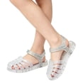 thumbnail image 5 of SBYOJLPB Toddler Sandals Girls Cute Jelly Colors Hollow Out Nonslip Soft Sole Beach Roman Sandals, 5 of 7