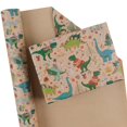 thumbnail image 2 of Papel de regalo RayOfSun Xmas Dinosaur Kraft 43x975 cm, 2 of 7