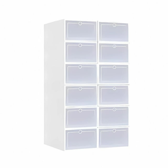 Cajas Organizadoras para Calzado Zapados Tenis Zapatillas Zapatera Apilable Color Blanco