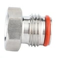 thumbnail image 2 of Stainless Steel Keg Adapter Connector - 1/4 Inch FFL Female Flare x 19/32 Inch-18 UNF Male Thread, Durable Replacement Part for Homebrew Beer Kegs, Barrel Hardware, and Brewing Accessories, Silver,, 2 of 7
