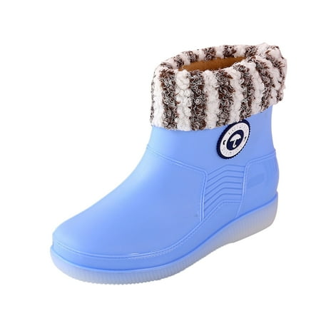 

Luiyenes Short Water Shoes Waterproof Shoes Fashionable Women Rain Boots Rain Shoes Warm Shoes