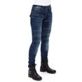 thumbnail image 3 of JuicyTrendz Women's Reinforced Motorcycle Riding Jeans Made with Durable Aramid Fabric for Enhanced Performance and Style Blue W26 x L29, 3 of 6