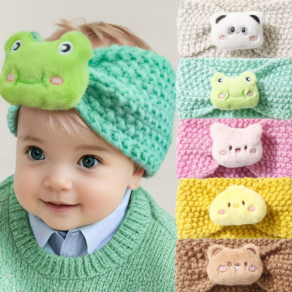 Dalrosia Winter Cute Kids Baby Girls Knit Rabbit Knotted Headband Headwrap Earwarmer