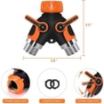 thumbnail image 4 of Hose Splitter 2 Way, Heavy Duty Metal Connector, Two Way Garden Hose Splitter, 4 of 4
