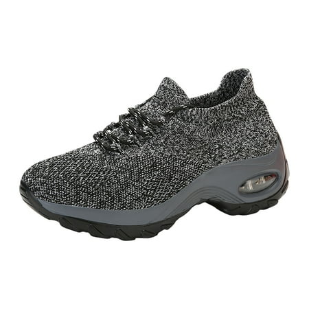 

FRSASU Women S Shoes Clearance Women S Shoes Sports Breathable Women Flying Woven Socks Shoes Walking Running Sneakers