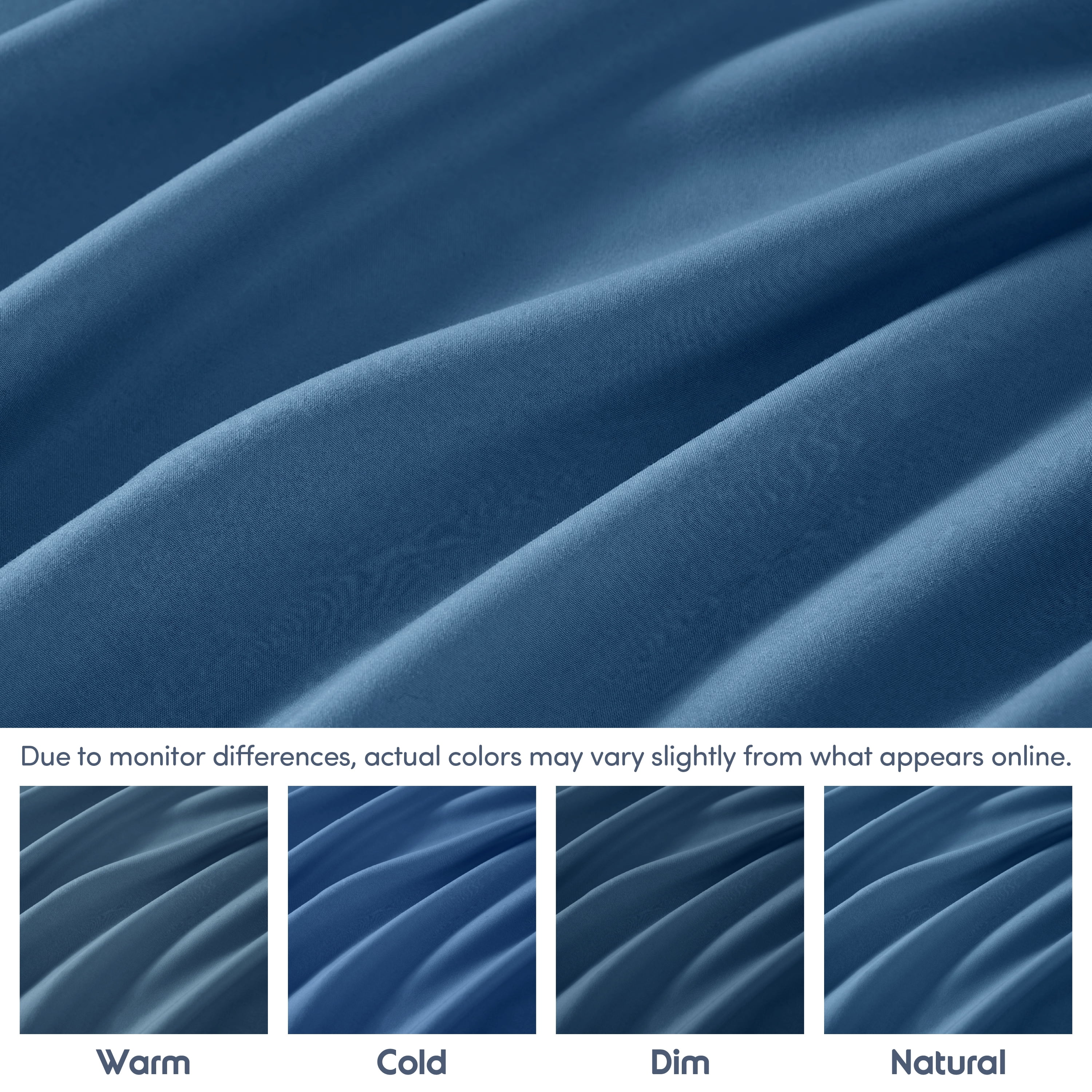 LammaLoe Extra Deep Pocket California King Fitted Sheet Only, Fits 18" to 24" Mattress, Soft Microfiber Fitted Bed Sheet, Blue Heaven