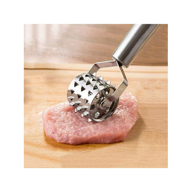Stainless Steel Meat Tenderizer Roller Pork Beef Steak Rolling Hammer ...