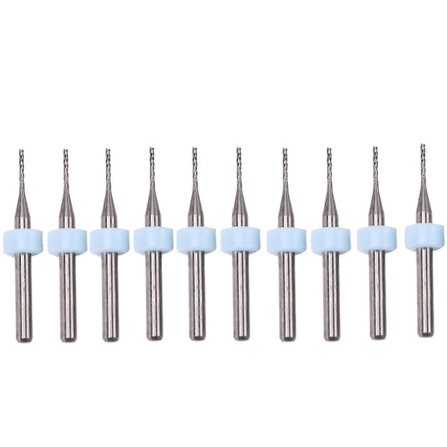 10 fresas para PCB de 1 mm, fresa de cola de pez, fresa de maíz, fresa de carburo de tungsteno, mini fresa de extremo para grabado CNC