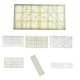 thumbnail image 4 of Ruler de costura Patchwork cosiendo plantilla plantilla manual costura pintura ropa herramienta de medición escuela escuela 5x30cm verde Inevent HA012297-06, 4 of 5
