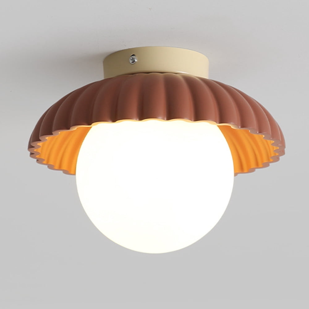 Arturesthome Cream Bud Glass Iron Hallway Ceiling Light