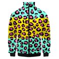 thumbnail image 4 of Sudadera con cremallera y estampado de leopardo, chaquetas estampadas en 3D para hombres y mujeres, ropa de moda Harajuku, abrigo, chaqueta, tops Y2K, 4 of 5
