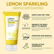 Mooyam Lemon Exfoliating Brightening Gel for Face & Body, Deep Cleansing Moisturizing Scrub, Gentle Exfoliation, Smooth Skin for All Skin Types 3.38 oz