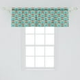 thumbnail image 2 of Ambesonne Colorful Window Valance, Roses on Skull Pattern, 54" X 18", Seafoam Green and Ruby, 2 of 3