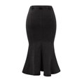 thumbnail image 2 of Gibobby faldas cargo dividida de mezclilla para mujer con nalgas y falda de cola de pez(Negro, M), 2 of 5